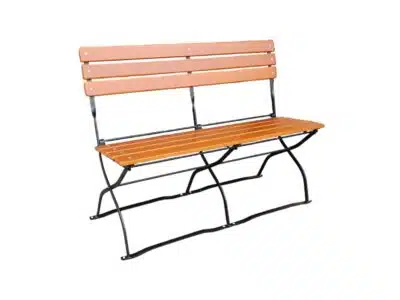 Biergartenbank Berta 4/3 gvz schwarz